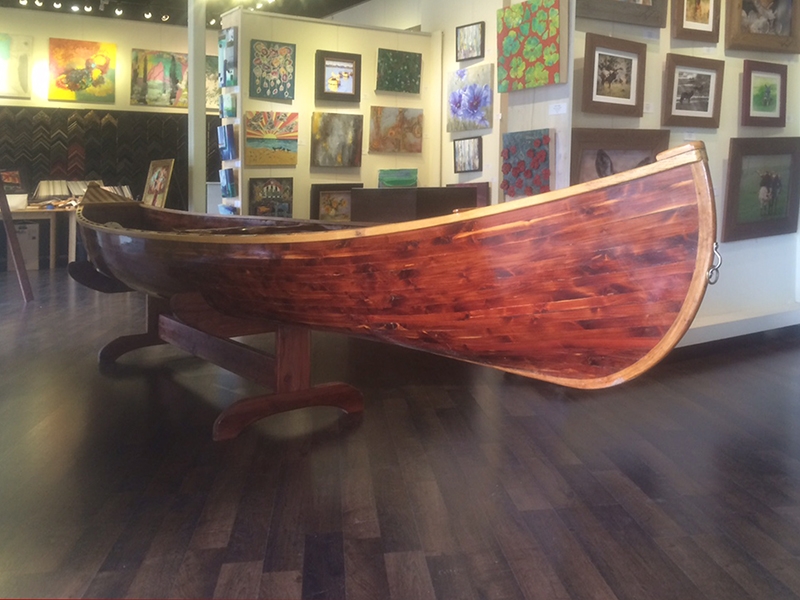 Pelly River Canoe by artist lenard fisher